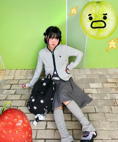 DANDEL（ダンデル）の「DD stripe trim hoodie zip-up (MINT)（パーカー・レディース・その他・OS）」の7枚目の写真