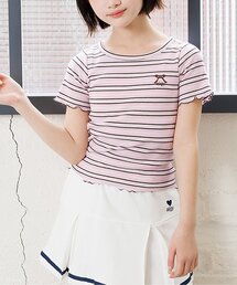 algy | 【puchily プチプラライン】フリル リブ半袖Tシャツ(Tシャツ/カットソー)