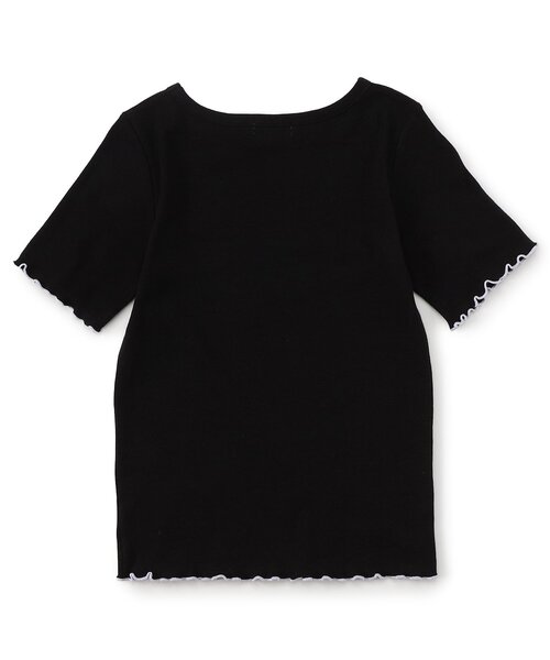 algy（アルジー）の「【puchily プチプラライン】フリル リブ半袖Tシャツ（Tシャツ/カットソー・キッズ・ブラック/サックスブルー/オフホワイト/ピンク・130/120/160/150/140）」の14枚目の写真