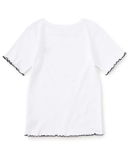 algy（アルジー）の「【puchily プチプラライン】フリル リブ半袖Tシャツ（Tシャツ/カットソー・キッズ・ブラック/サックスブルー/オフホワイト/ピンク・130/120/160/150/140）」の11枚目の写真