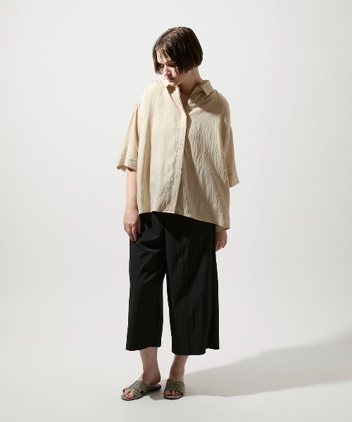leswel(レスウェル)の「【M/L】【接触冷感】リネンライクガウチョ(その他パンツ・レディース・ブラウン/ブラック・M/L)」の4枚目の写真