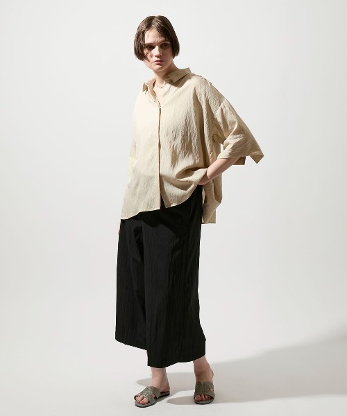 leswel(レスウェル)の「【M/L】【接触冷感】リネンライクガウチョ(その他パンツ・レディース・ブラウン/ブラック・M/L)」の5枚目の写真