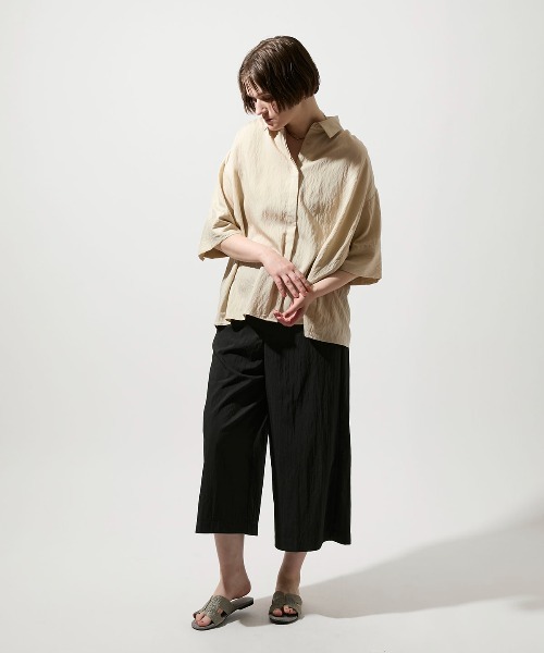 leswel(レスウェル)の「【M/L】【接触冷感】リネンライクガウチョ(その他パンツ・レディース・ブラウン/ブラック・M/L)」の6枚目の写真