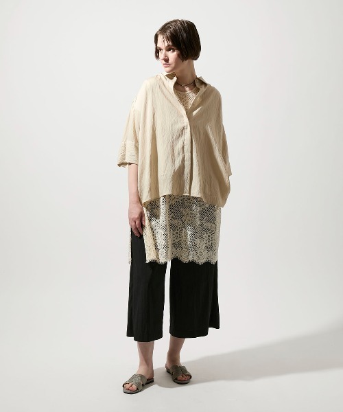 leswel(レスウェル)の「【M/L】【接触冷感】リネンライクガウチョ(その他パンツ・レディース・ブラウン/ブラック・M/L)」の7枚目の写真