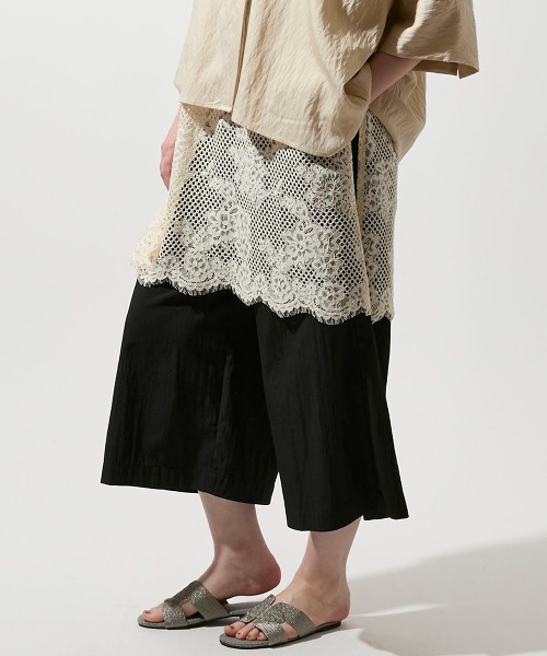 leswel(レスウェル)の「【M/L】【接触冷感】リネンライクガウチョ(その他パンツ・レディース・ブラウン/ブラック・M/L)」の9枚目の写真