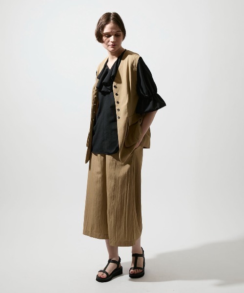 leswel(レスウェル)の「【M/L】【接触冷感】リネンライクガウチョ(その他パンツ・レディース・ブラウン/ブラック・M/L)」の11枚目の写真