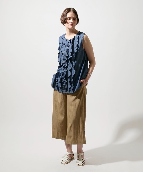 leswel(レスウェル)の「【M/L】【接触冷感】リネンライクガウチョ(その他パンツ・レディース・ブラウン/ブラック・M/L)」の14枚目の写真