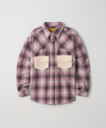 Zig-Zag Stitch Check shirts (PINK)