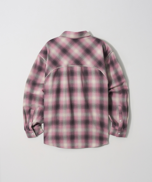 GARMENTS FAB（ガーメンツファブ）の「Zig-Zag Stitch Check shirts (PINK)（シャツ/ブラウス・レディース・その他・LARGE/MEDIUM）」の2枚目の写真