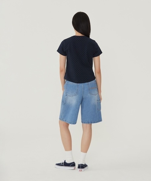 COVERNAT(カバーナット)の「WOMEN COOPERLOGO SLIMFIT T-SHIRT(Tシャツ/カットソー・レディース・ホワイト/ネイビー・MEDIUM/SMALL)」の5枚目の写真