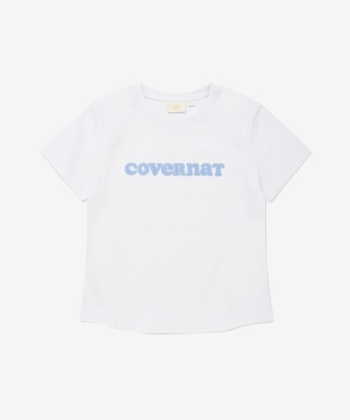 COVERNAT(カバーナット)の「WOMEN COOPERLOGO SLIMFIT T-SHIRT(Tシャツ/カットソー・レディース・ホワイト/ネイビー・MEDIUM/SMALL)」の7枚目の写真