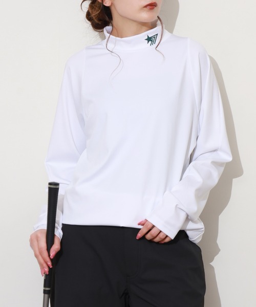 stella77golf(ステラセブンティーンセブンゴルフ)の「AC-TEX素材ハイネックゴルフ長袖(Tシャツ/カットソー・メンズ・ブラック/ホワイト・XL/XXL/M)」の8枚目の写真