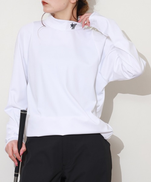 stella77golf(ステラセブンティーンセブンゴルフ)の「AC-TEX素材ハイネックゴルフ長袖(Tシャツ/カットソー・メンズ・ブラック/ホワイト・XL/XXL/M)」の9枚目の写真