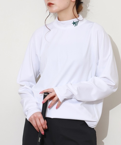 stella77golf(ステラセブンティーンセブンゴルフ)の「AC-TEX素材ハイネックゴルフ長袖(Tシャツ/カットソー・メンズ・ブラック/ホワイト・XL/XXL/M)」の7枚目の写真