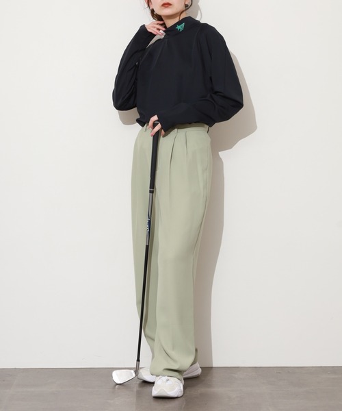 stella77golf(ステラセブンティーンセブンゴルフ)の「AC-TEX素材ハイネックゴルフ長袖(Tシャツ/カットソー・メンズ・ブラック/ホワイト・XL/XXL/M)」の19枚目の写真