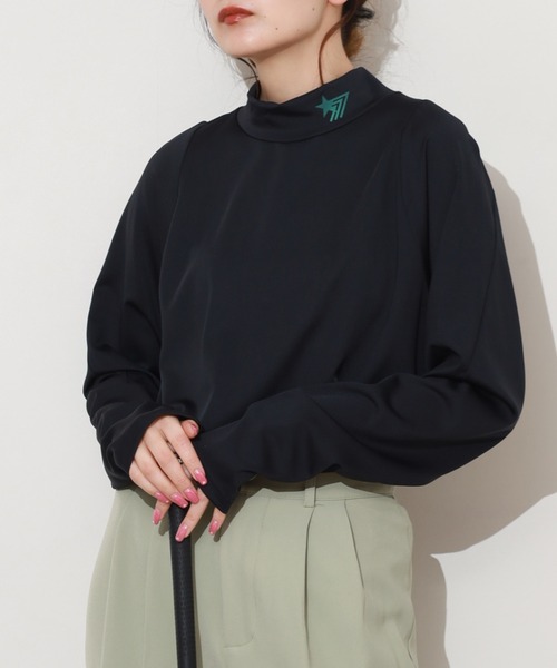 stella77golf(ステラセブンティーンセブンゴルフ)の「AC-TEX素材ハイネックゴルフ長袖(Tシャツ/カットソー・メンズ・ブラック/ホワイト・XL/XXL/M)」の16枚目の写真