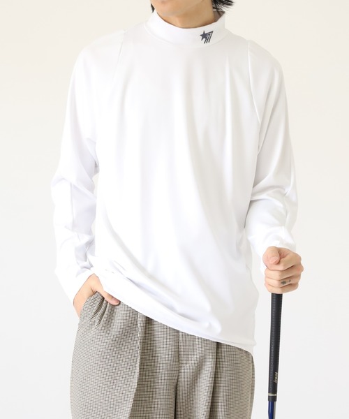 stella77golf(ステラセブンティーンセブンゴルフ)の「AC-TEX素材ハイネックゴルフ長袖(Tシャツ/カットソー・メンズ・ブラック/ホワイト・XL/XXL/M)」の4枚目の写真