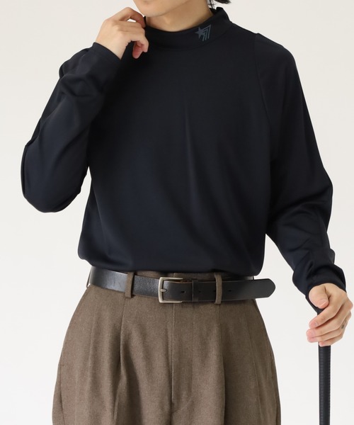 stella77golf(ステラセブンティーンセブンゴルフ)の「AC-TEX素材ハイネックゴルフ長袖(Tシャツ/カットソー・メンズ・ブラック/ホワイト・XL/XXL/M)」の13枚目の写真