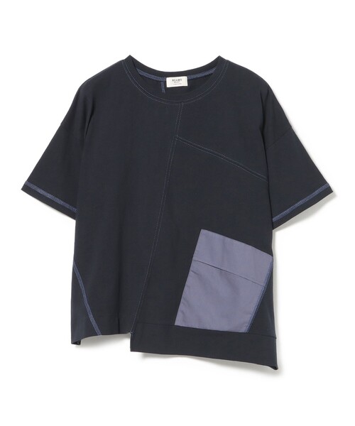BEAMS HEART（ビームスハート）の「パッチワーク 切り替え プルオーバー（Tシャツ/カットソー・レディース・チャコールグレー/ネイビー/オリーブ/ホワイト系その他5・FREE）」の4枚目の写真