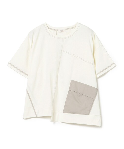 BEAMS HEART（ビームスハート）の「パッチワーク 切り替え プルオーバー（Tシャツ/カットソー・レディース・チャコールグレー/ネイビー/オリーブ/ホワイト系その他5・FREE）」の5枚目の写真