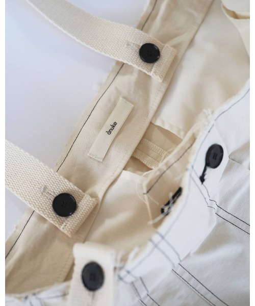 anuke(アンヌーク)の「Suspenders Wide Pants 62610704(その他パンツ・メンズ・オフホワイト/ブラック・36/38)」の5枚目の写真