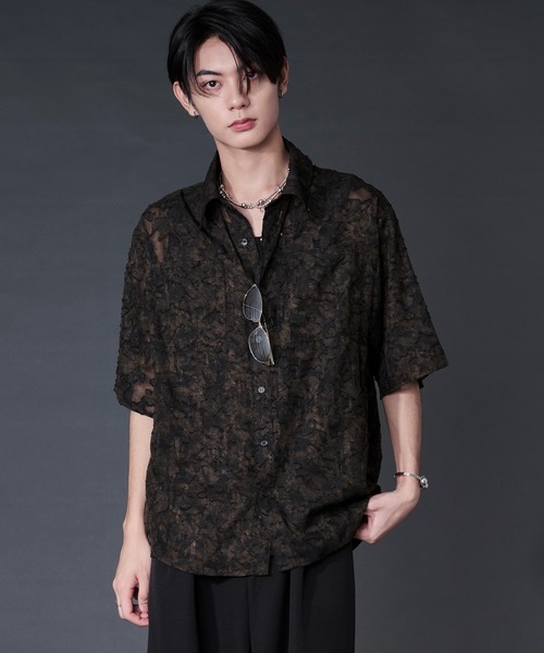 Ellno Loset(エルノロゼット)の「オパールシアージャガードシャツ(シャツ/ブラウス・メンズ・ダークブラウン/ブルー・LARGE/MEDIUM/SMALL)」の16枚目の写真