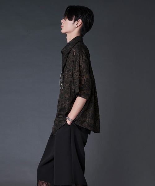 Ellno Loset(エルノロゼット)の「オパールシアージャガードシャツ(シャツ/ブラウス・メンズ・ダークブラウン/ブルー・LARGE/MEDIUM/SMALL)」の17枚目の写真