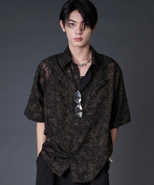 Ellno Loset(エルノロゼット)の「オパールシアージャガードシャツ(シャツ/ブラウス・メンズ・ダークブラウン/ブルー・LARGE/MEDIUM/SMALL)」の15枚目の写真