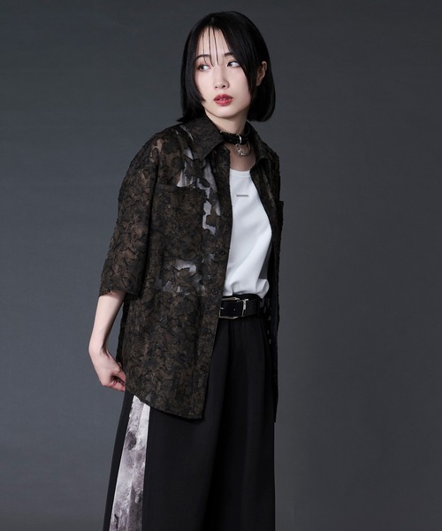 Ellno Loset(エルノロゼット)の「オパールシアージャガードシャツ(シャツ/ブラウス・メンズ・ダークブラウン/ブルー・LARGE/MEDIUM/SMALL)」の9枚目の写真