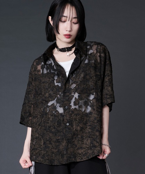 Ellno Loset(エルノロゼット)の「オパールシアージャガードシャツ(シャツ/ブラウス・メンズ・ダークブラウン/ブルー・LARGE/MEDIUM/SMALL)」の7枚目の写真