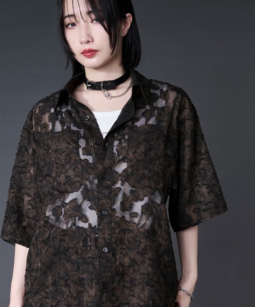 Ellno Loset(エルノロゼット)の「オパールシアージャガードシャツ(シャツ/ブラウス・メンズ・ダークブラウン/ブルー・LARGE/MEDIUM/SMALL)」の4枚目の写真