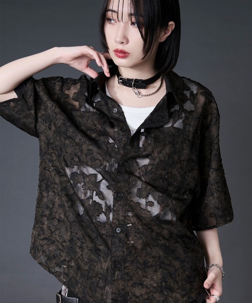 Ellno Loset(エルノロゼット)の「オパールシアージャガードシャツ(シャツ/ブラウス・メンズ・ダークブラウン/ブルー・LARGE/MEDIUM/SMALL)」の5枚目の写真