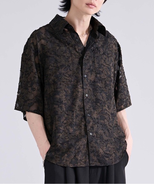 Ellno Loset(エルノロゼット)の「オパールシアージャガードシャツ(シャツ/ブラウス・メンズ・ダークブラウン/ブルー・LARGE/MEDIUM/SMALL)」の22枚目の写真