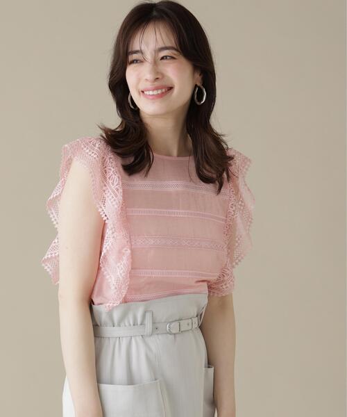 PINKY&DIANNE(ピンキーアンドダイアン)の「◆レーステープコンビブラウス(シャツ/ブラウス・レディース・ピンク/ホワイト・38)」の11枚目の写真