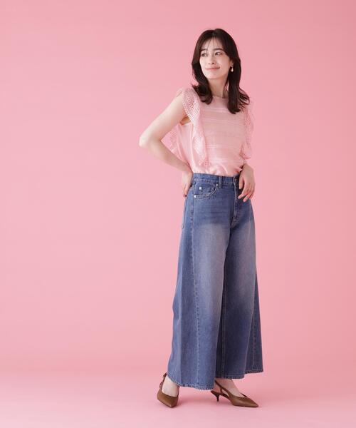 PINKY&DIANNE(ピンキーアンドダイアン)の「◆レーステープコンビブラウス(シャツ/ブラウス・レディース・ピンク/ホワイト・38)」の15枚目の写真