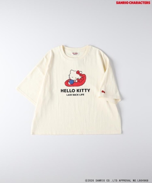 Right-on(ライトオン)の「Other(ソノタ)「サンリオキャラクターズ」プリントTシャツ(Tシャツ/カットソー・レディース・レッド/ホワイト・M/L/S)」の1枚目の写真