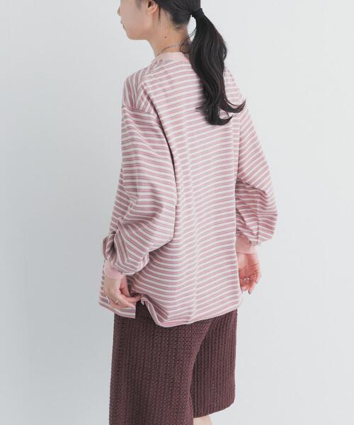URBAN RESEARCH DOORS(アーバンリサーチドアーズ)の「『スタッフ企画』マルチボーダーロングTシャツ(Tシャツ/カットソー・レディース・ピンク/ブラウン・FREE)」の9枚目の写真
