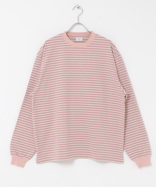 URBAN RESEARCH DOORS(アーバンリサーチドアーズ)の「『スタッフ企画』マルチボーダーロングTシャツ(Tシャツ/カットソー・レディース・ピンク/ブラウン・FREE)」の10枚目の写真