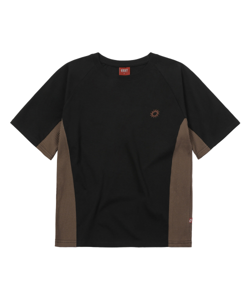 S'EST(エスイーエスティー)の「Solaris Waffle T-shirts Black(Tシャツ/カットソー・メンズ・ブラック・SMALL/MEDIUM/LARGE)」の1枚目の写真