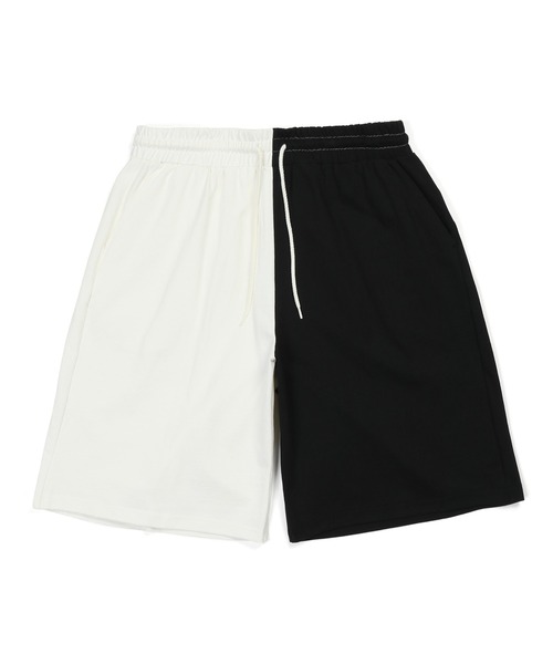 The DUFFER of ST.GEORGE(ザダファーオブセントジョージ)の「【WEB限定アイテム】8oz HEAVYWEIGHT PANEL SWITCHING GYM SHORTS:セットアップ対応 バイカラージムショーツ/ バギーショーツ / ヘビーウェイト / 8オンス / 切り替えショーツ / クレイジーパターン(その他パンツ・メンズ・スミクロ/ネイビー・MEDIUM/LARGE/X-LARGE)」の9枚目の写真