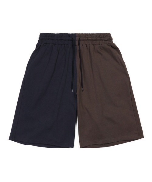 The DUFFER of ST.GEORGE(ザダファーオブセントジョージ)の「【WEB限定アイテム】8oz HEAVYWEIGHT PANEL SWITCHING GYM SHORTS:セットアップ対応 バイカラージムショーツ/ バギーショーツ / ヘビーウェイト / 8オンス / 切り替えショーツ / クレイジーパターン(その他パンツ・メンズ・スミクロ/ネイビー・MEDIUM/LARGE/X-LARGE)」の10枚目の写真