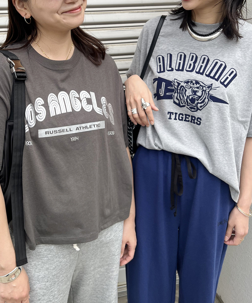 JACKSON MATISSE(ジャクソンマティス)の「別注【RUSSELL ATHLETIC *JM for JS】TCRテンジクロゴS/S(Tシャツ/カットソー・レディース・イエロー/ブラウン/チャコールグレー/ブラック系その他・FREE)」の5枚目の写真