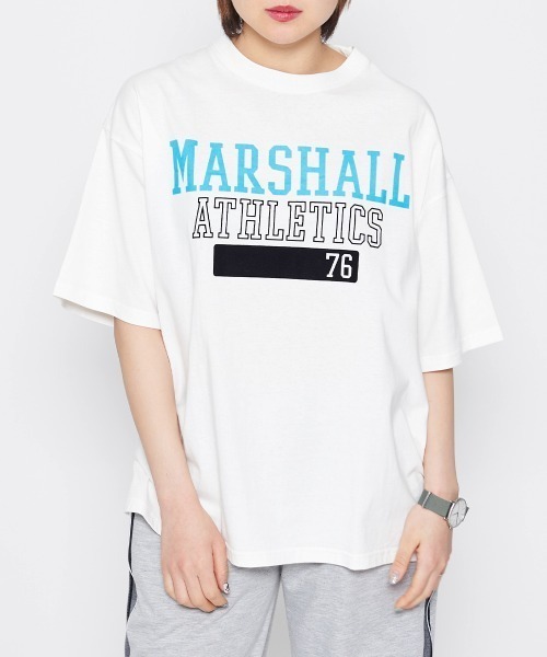 DOUBLE STEAL(ダブルスティール)の「MARSHALL アスレチックTシャツ(Tシャツ/カットソー・レディース・ホワイト・FREE)」の1枚目の写真