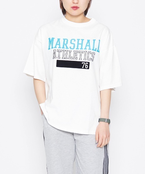 DOUBLE STEAL(ダブルスティール)の「MARSHALL アスレチックTシャツ(Tシャツ/カットソー・レディース・ホワイト・FREE)」の2枚目の写真