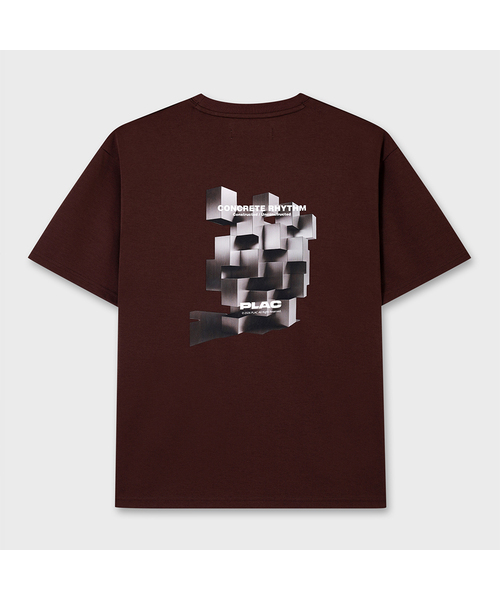 PLAC(プラック)の「ブロックグラフィック半袖Tシャツ5色(Tシャツ/カットソー・メンズ・ライトグレー/ブラウン/ブラック/ホワイト/ミント・X-LARGE/LARGE/SMALL/MEDIUM)」の4枚目の写真
