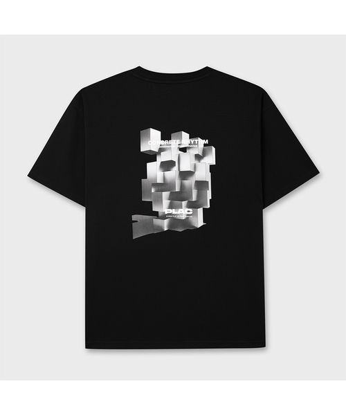 PLAC(プラック)の「ブロックグラフィック半袖Tシャツ5色(Tシャツ/カットソー・メンズ・ライトグレー/ブラウン/ブラック/ホワイト/ミント・X-LARGE/LARGE/SMALL/MEDIUM)」の3枚目の写真