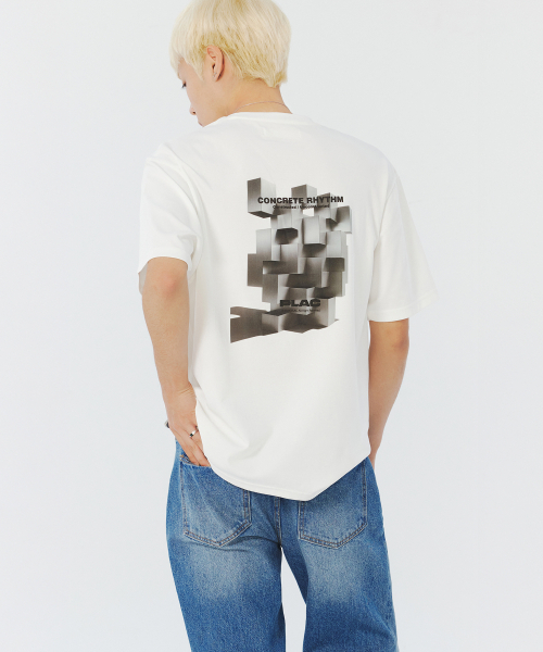 PLAC(プラック)の「ブロックグラフィック半袖Tシャツ5色(Tシャツ/カットソー・メンズ・ライトグレー/ブラウン/ブラック/ホワイト/ミント・X-LARGE/LARGE/SMALL/MEDIUM)」の11枚目の写真