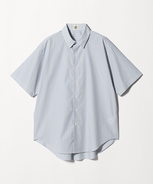 allery（アレリー）の「【別注】＜allery＞ストライプ ショートスリーブ シャツ（シャツ/ブラウス・メンズ・グレー系/ライトブルー・L/M/S）」の2枚目の写真