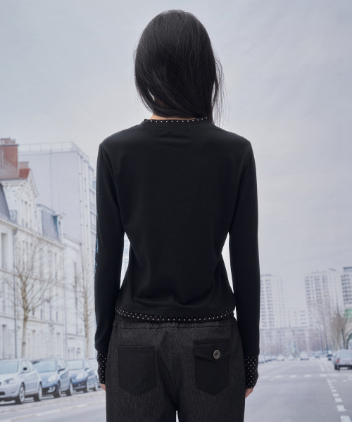 SOMSOC（ソムソック）の「HORSE VANE LAYERED LONG SLEEVE _BLACK（Tシャツ/カットソー・レディース・その他・FREE）」の2枚目の写真