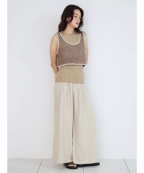 FIKA.(フィーカ)の「Mix knit tank top(その他トップス・レディース・ブラウン/ダークブラウン・MEDIUM)」の8枚目の写真